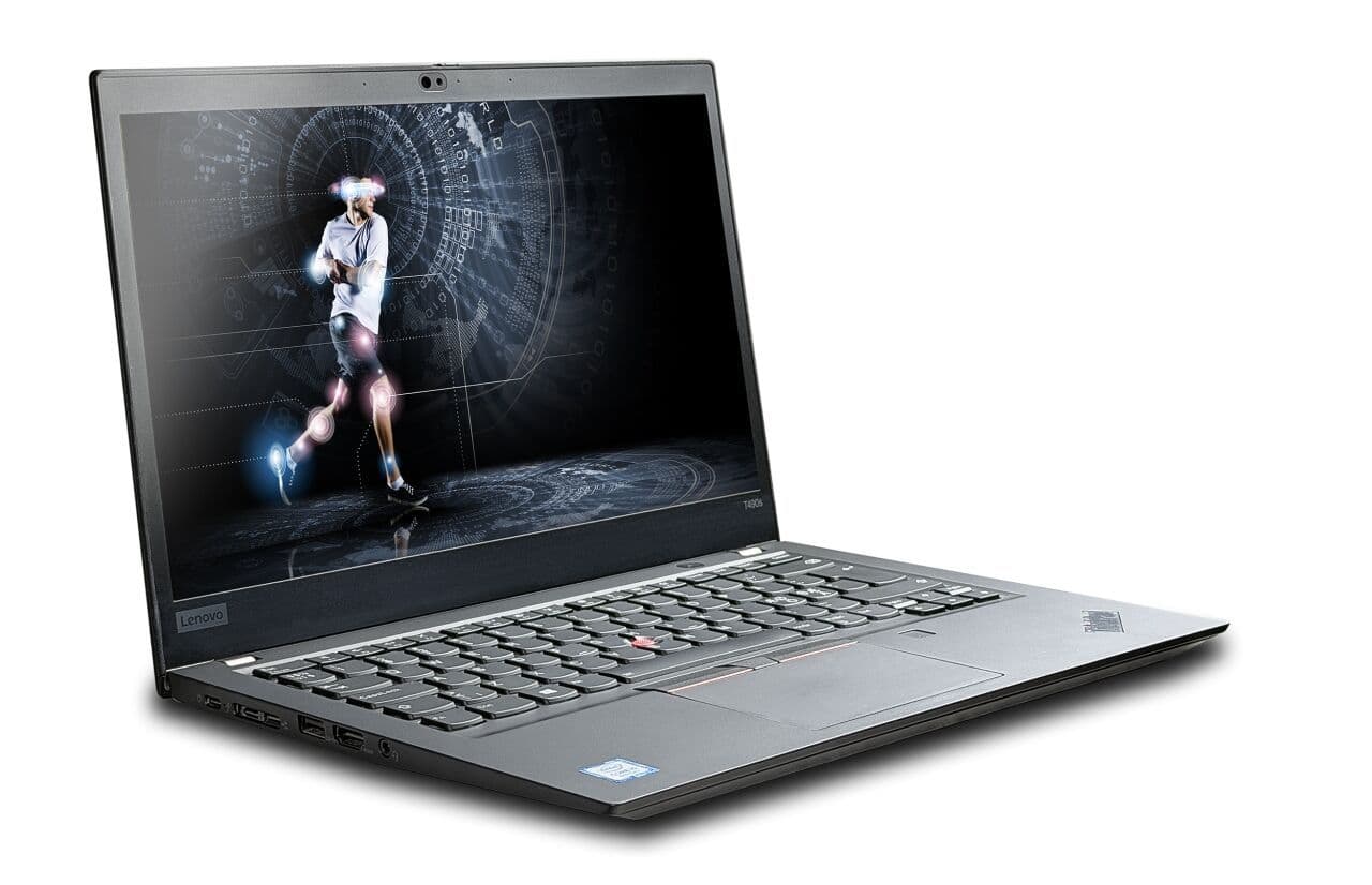 ThinkPad T490s 14" Kunnostettu kannettava tietokone, musta