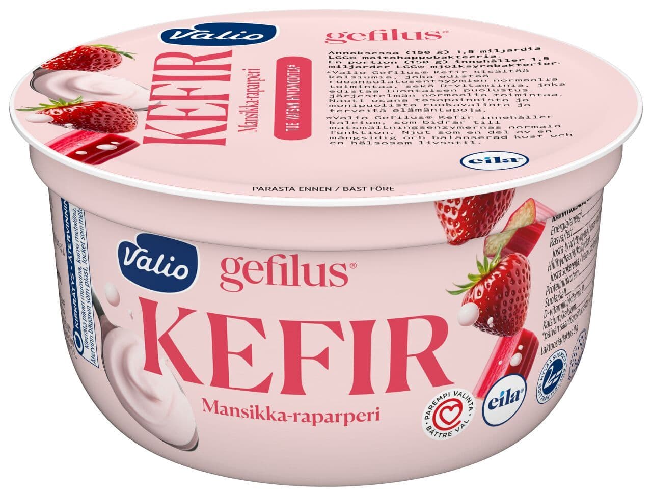 Valio Gefilus® Kefir mansikka-raparperi laktoositon 150 g