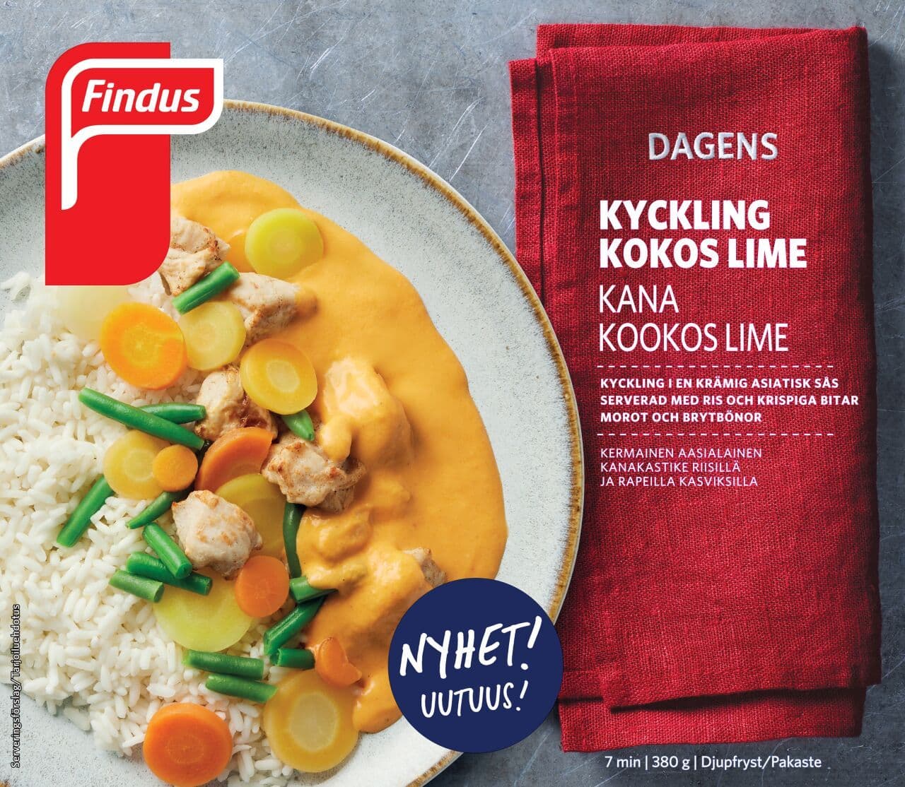 Dagens Kana Kookos-Lime 380g, pakaste
