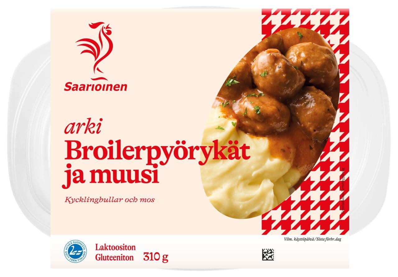 Saarioinen Broilerpyörykät ja muusi 310g