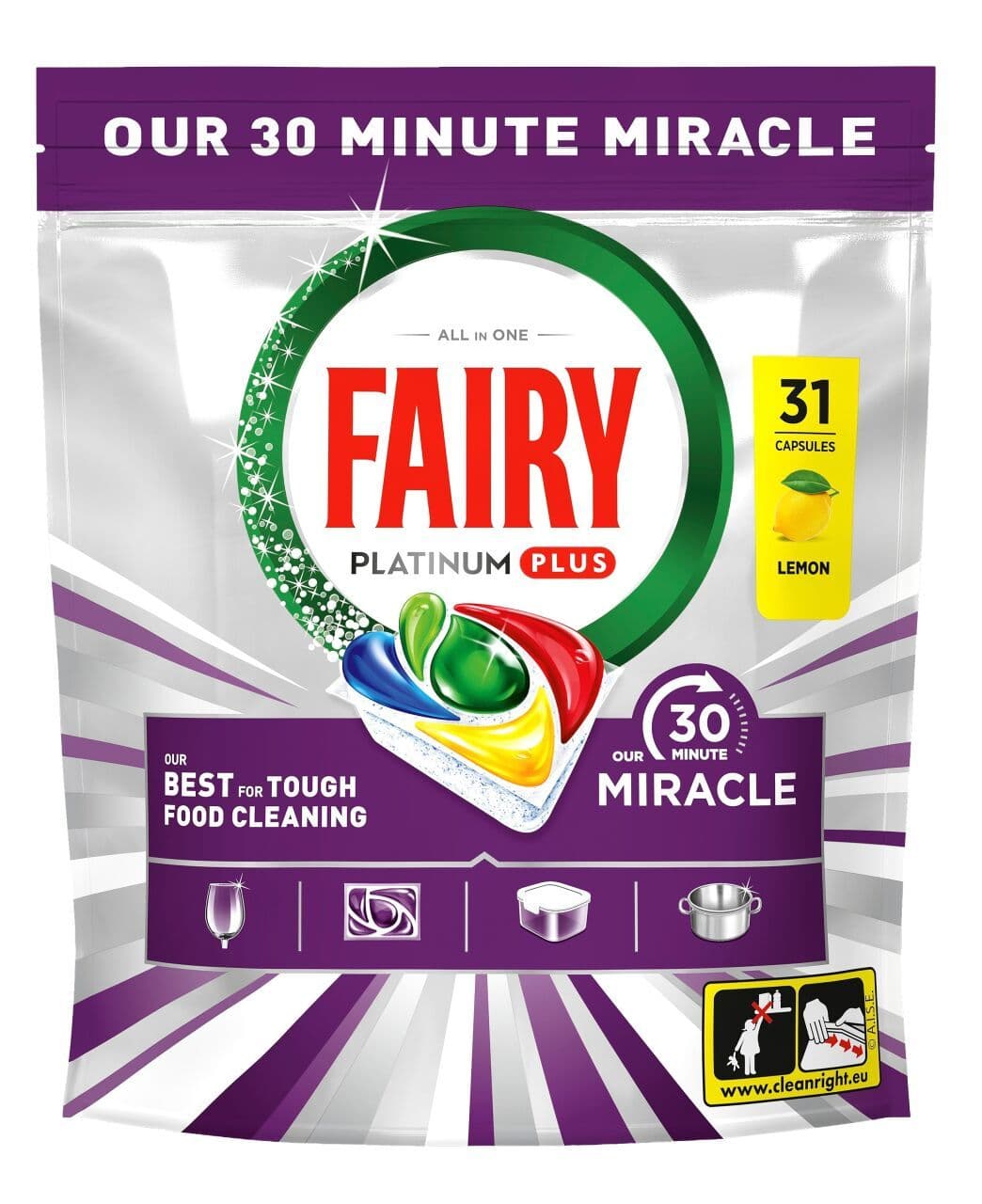 Fairy Platinum Plus All in One 30 Minute Miracle 31kpl konetiskitablet