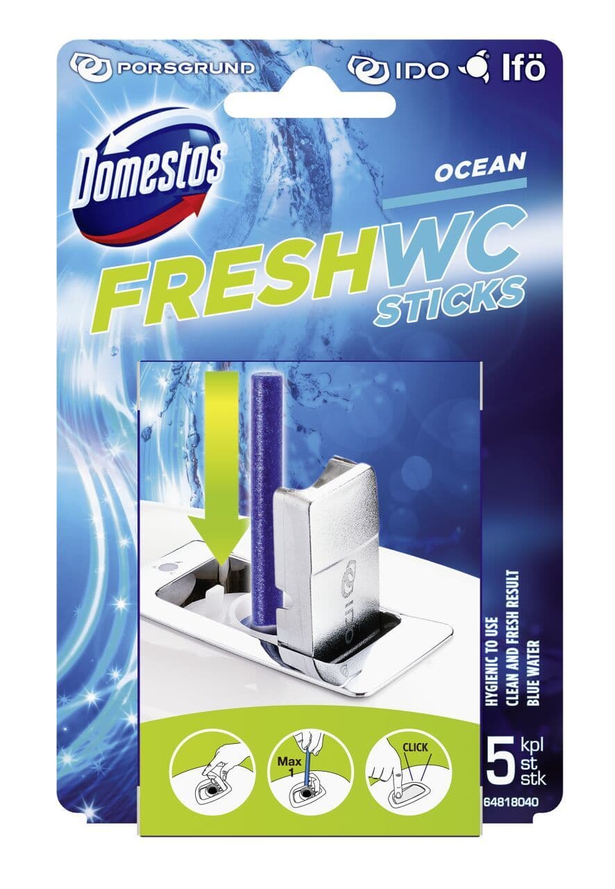Domestos Ocean Vessanpuhdistus WC-raikastintikut IDO-WC-istuimille 5x9