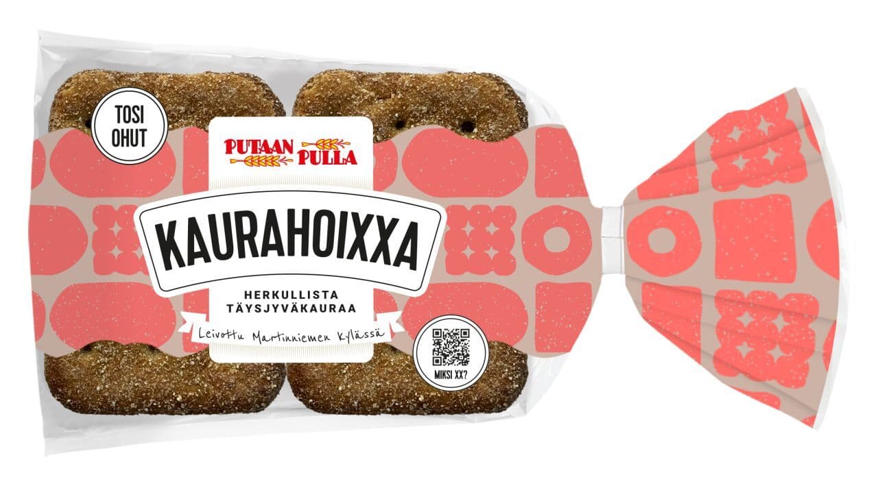 PutaanPulla Kaurahoixxa 6 kpl/240g halkaistu täysjyväkaurapalaleipä