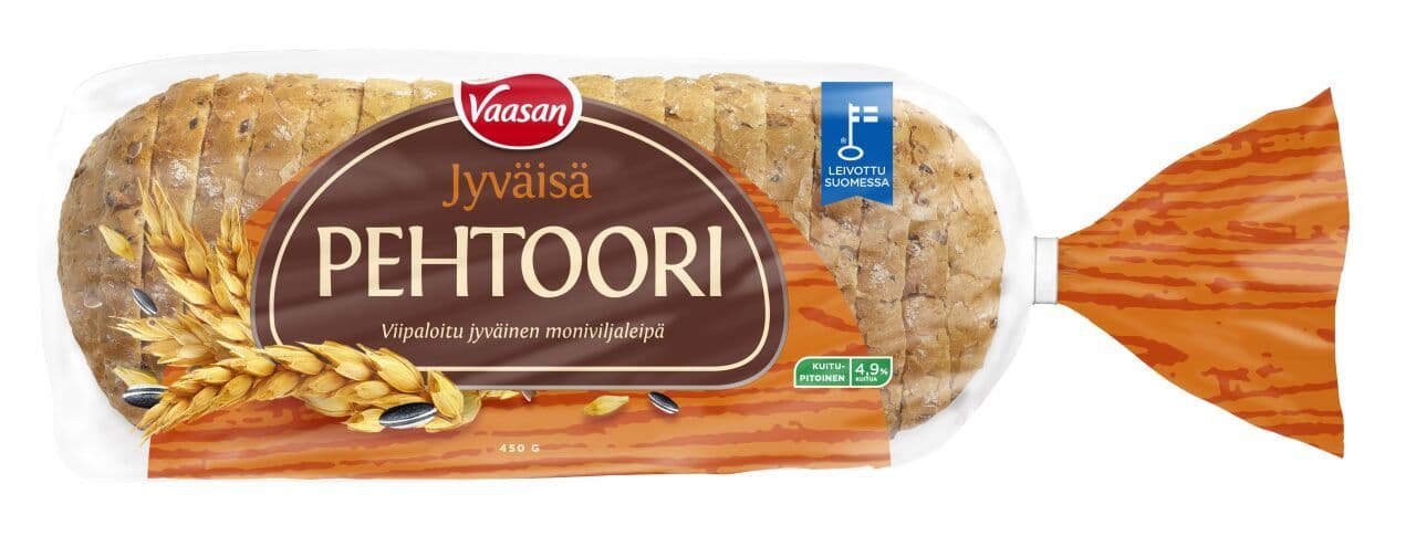 Vaasan Pehtoori Jyväviipaleet 450 g jyväinen moniviljaleipä
