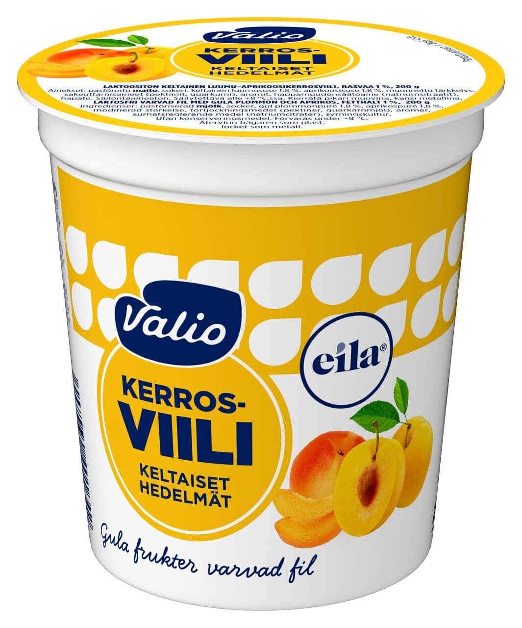 Valio kerrosviili keltaiset hedelmät 1 % laktoositon 200 g