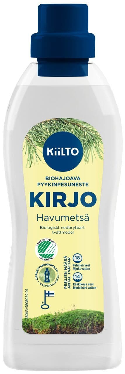 Kirjo biohajoava pyykinpesuneste Havumetsä 720 ml