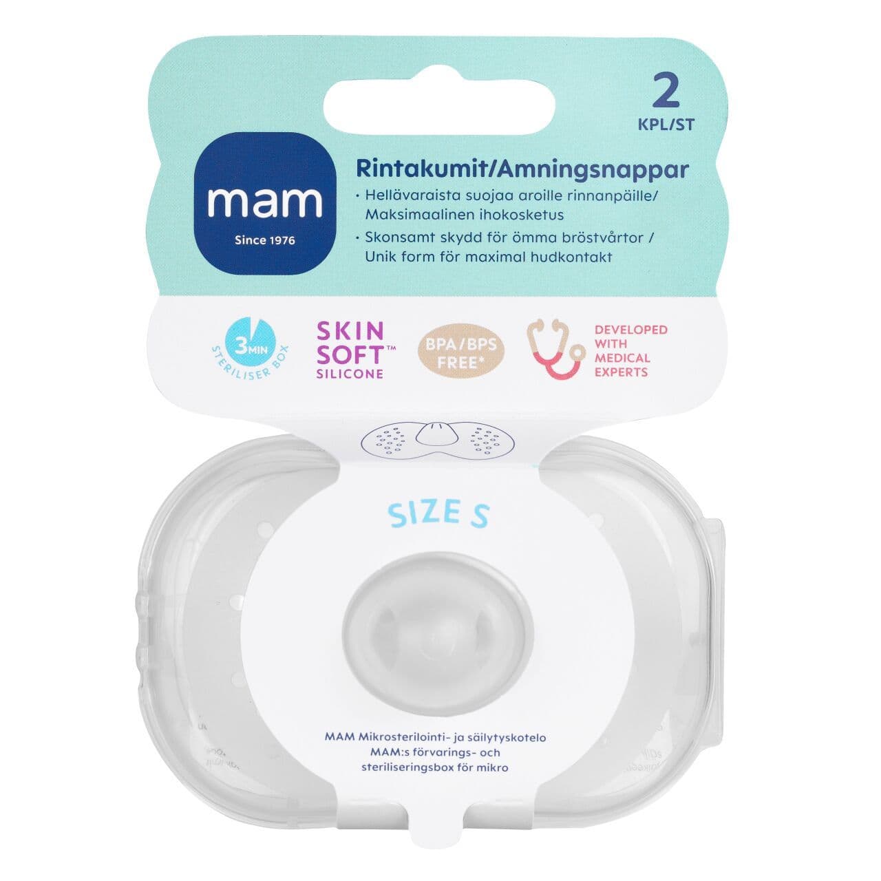 MAM Nipple Shields Rintakumi 2kpl koko S