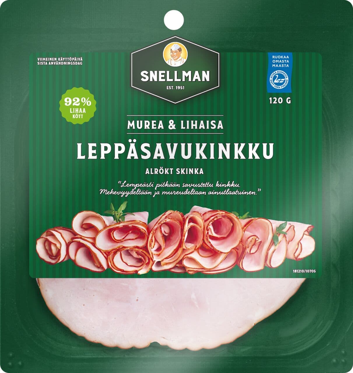 Snellman Murea & lihaisa leppäsavukinkku 120 g