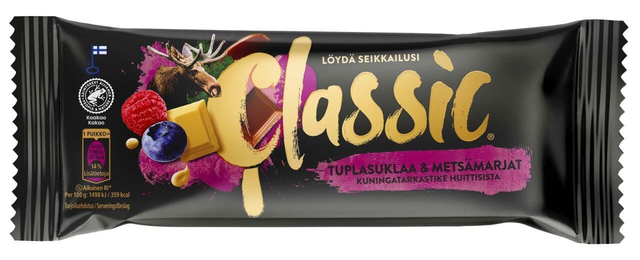 Classic Tuplasuklaa & Metsämarjat kermajäätelöpuikko 80g/100ml