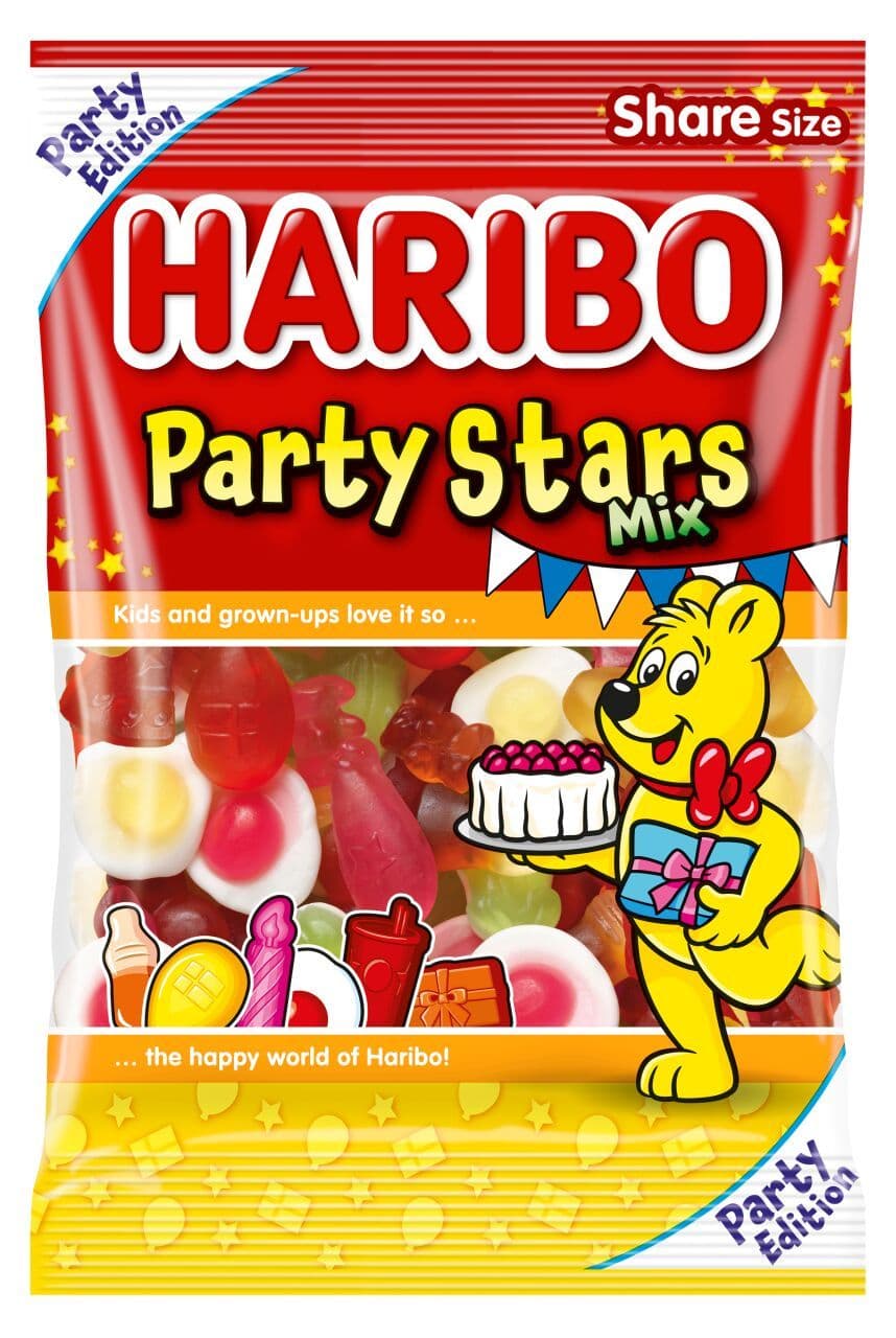HARIBO Party Stars Mix 375 g karkkipussi