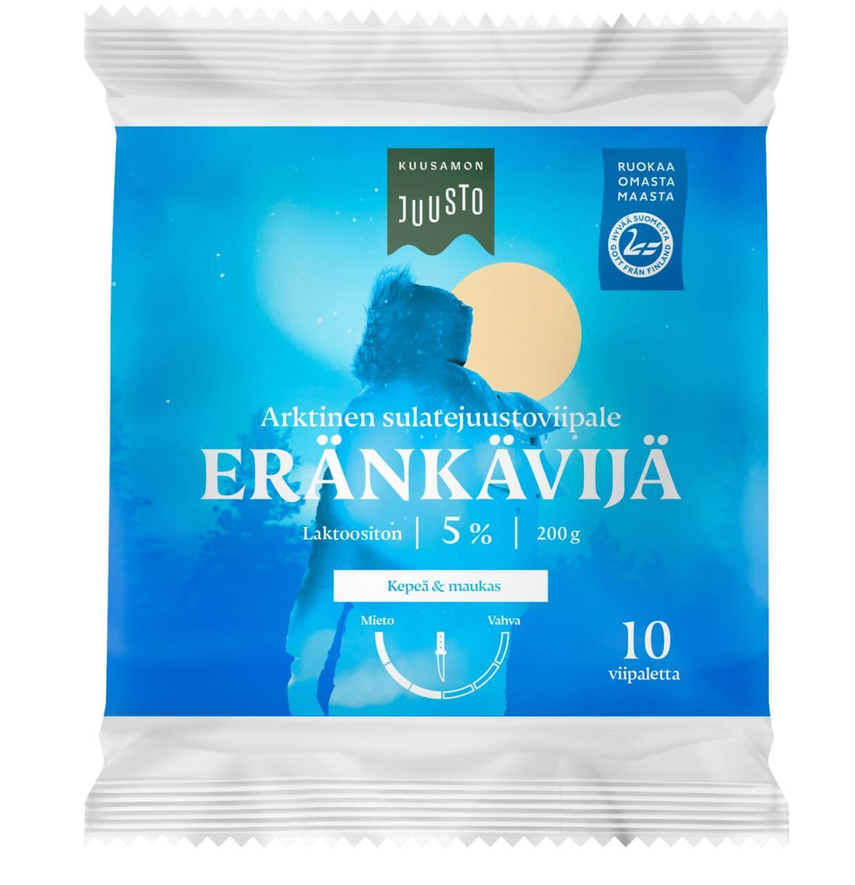 Kuusamon Juusto Eränkävijä 5% sulatejuustoviipale 200 g