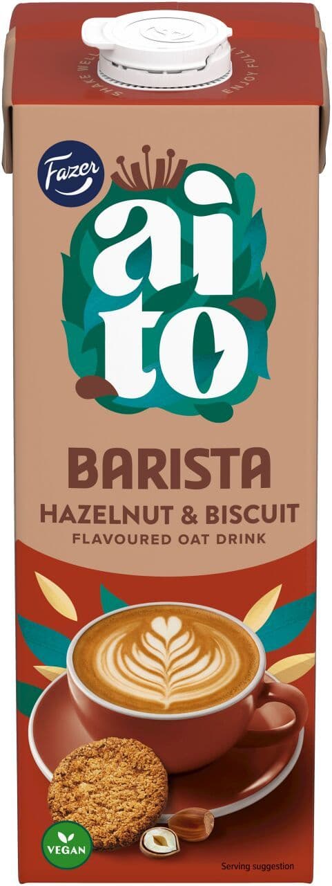 Fazer Aito Kaurajuoma Barista Hazelnut & Biscuit 1L UHT