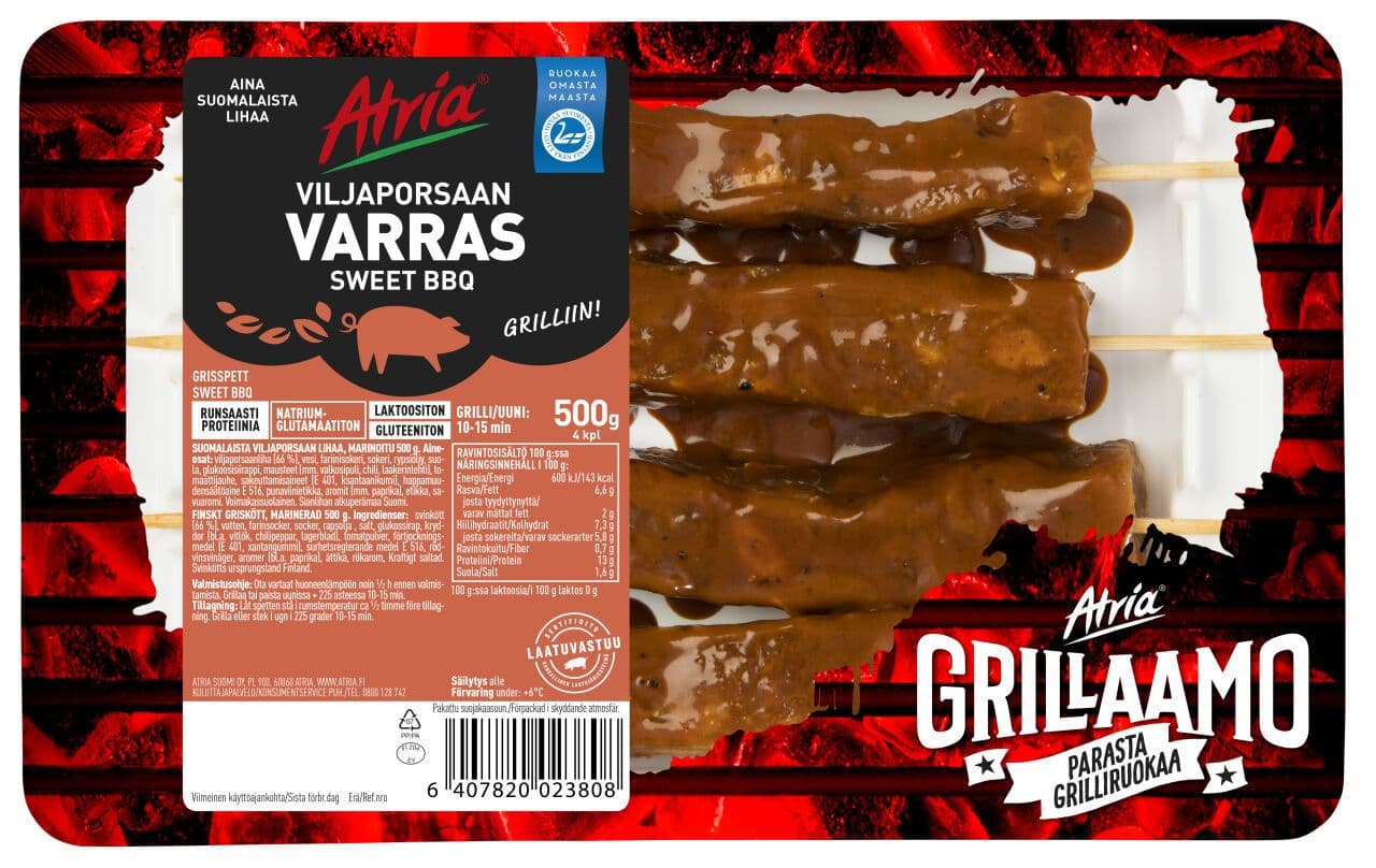 Atria Possun Varras Sweet BBQ 500g