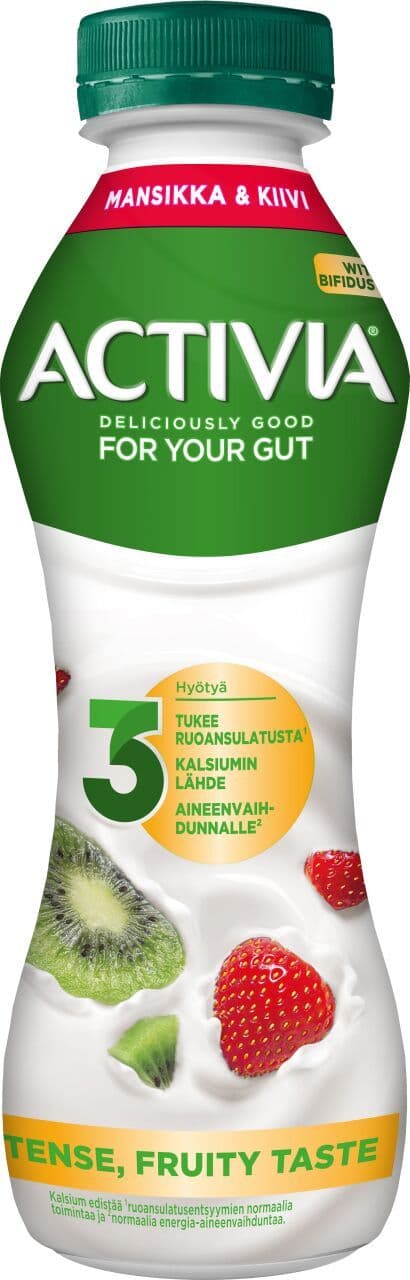 Danone Activia Juotava jogurtti, Mansikka-kiivi, 300g