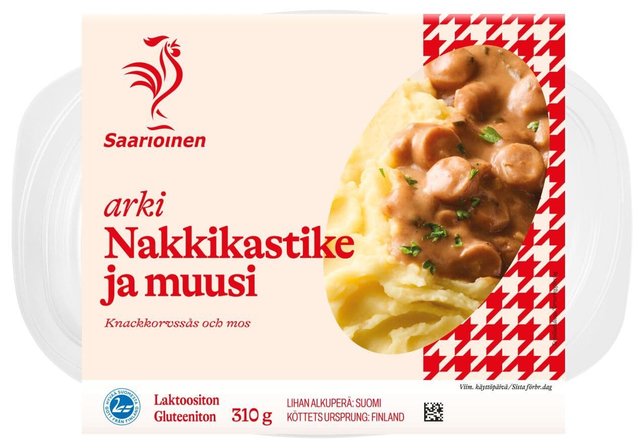 Saarioinen Nakkikastike ja muusi 310 g