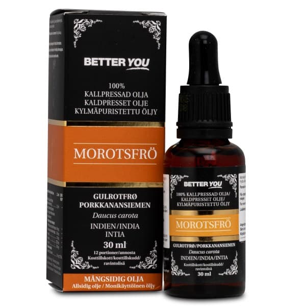 Better You Kylmäpuristettu porkkanansiemenöljy, 30 ml
