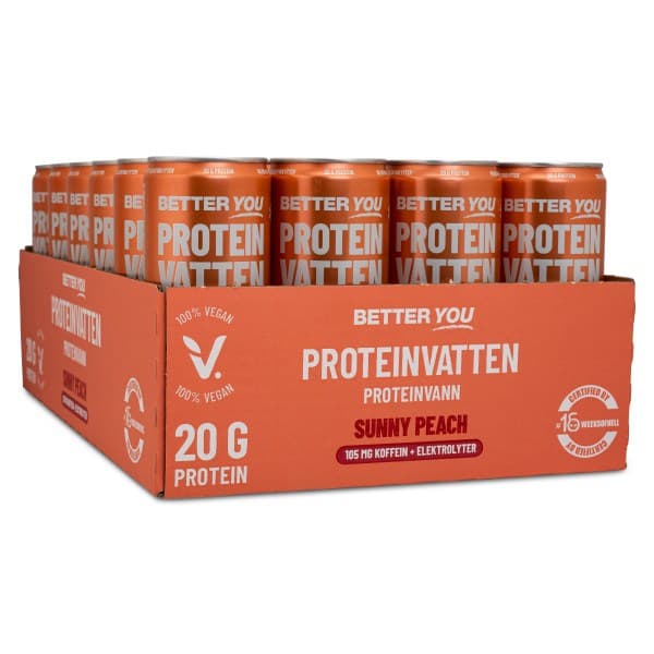 Better You Proteiinivesi Elektrolyyteillä, Sunny Peach, 24 kpl