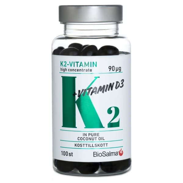 BioSalma K2 90 ug + D3-vitamiini 25 ug, 100 kapselia