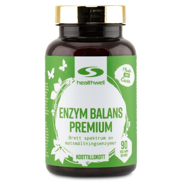 Healthwell Entsyymitasapaino Premium, 90 kapselia
