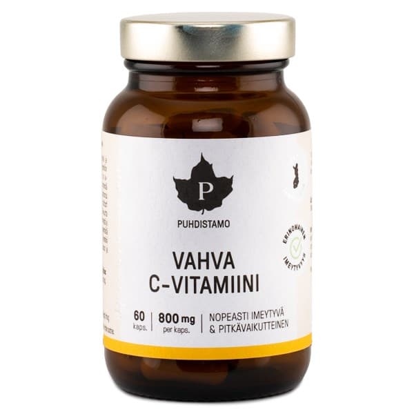 Puhdistamo Vahva C-vitamiini 800 mg, 60 kapselia