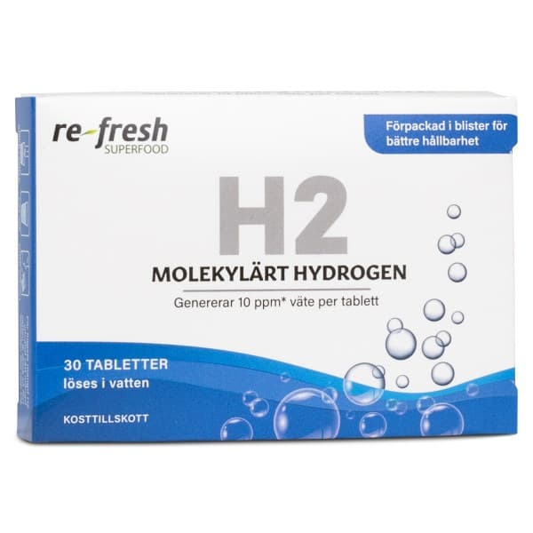Re-fresh Superfood H2 - Molekulaarinen Vety, 30 tablettia