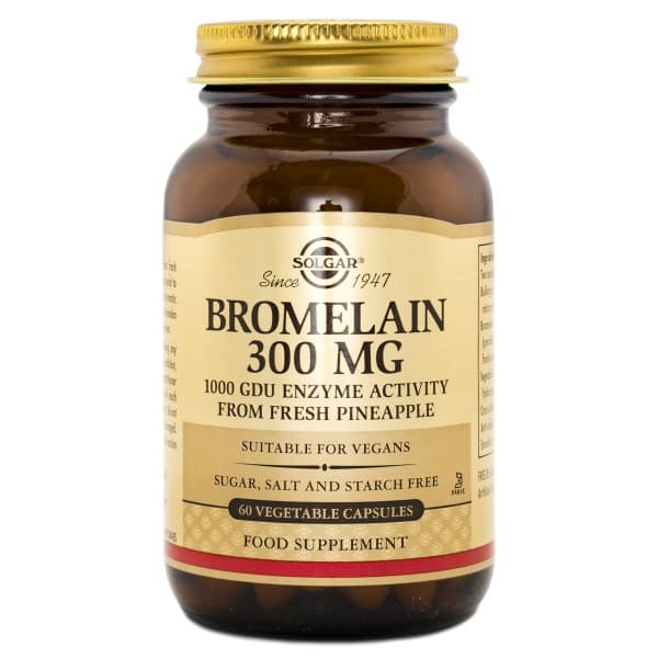 Solgar Bromelaiini 300 mg, 60 kapselia