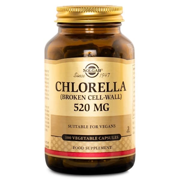 Solgar Chlorella, 100 kapselia