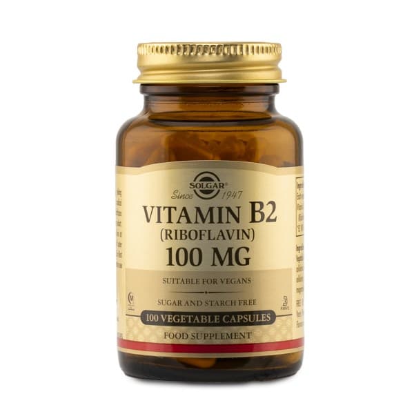 Solgar B2 Vitamiini, 100mg, 100 kapselia