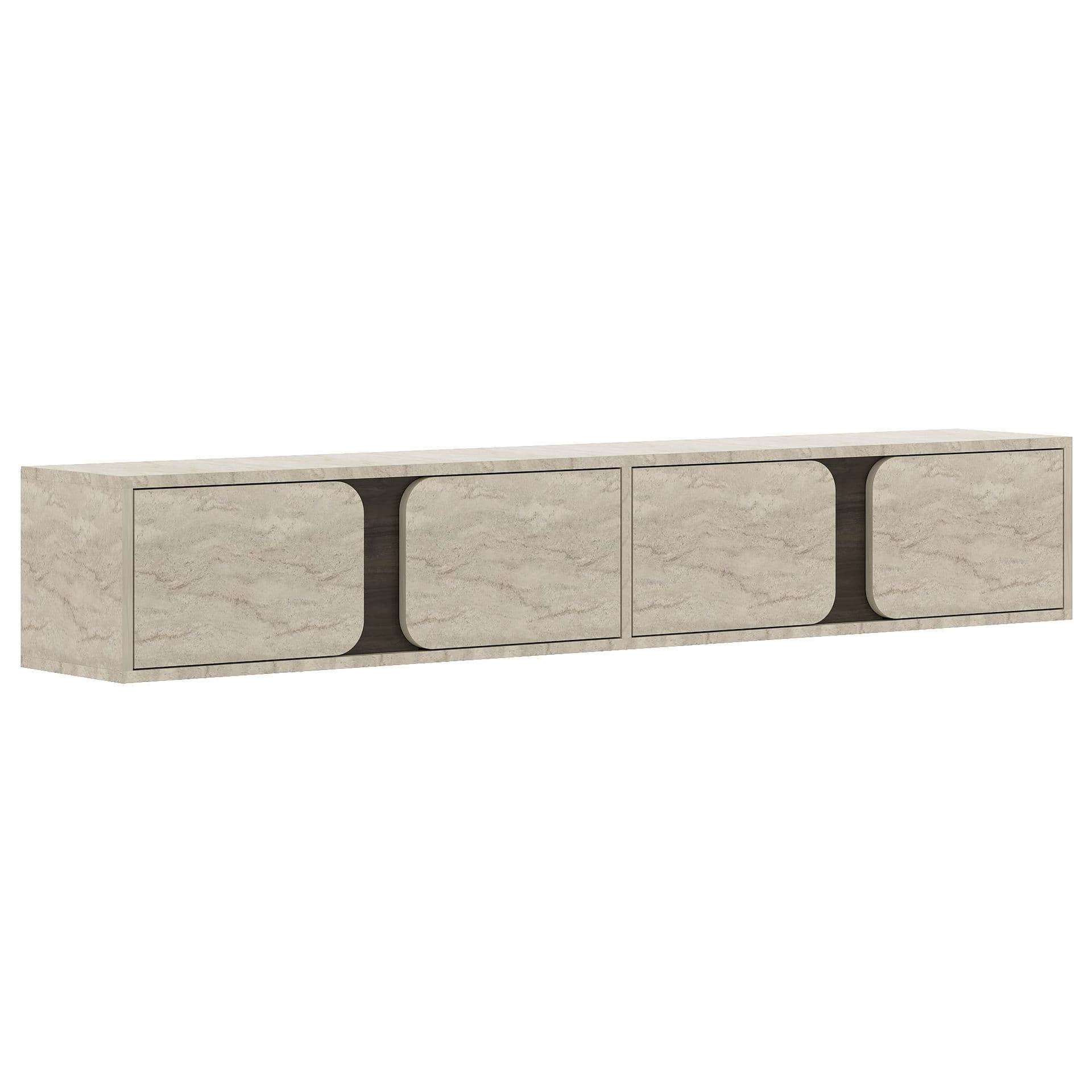 TV-taso Hanah Home Helen (180 x 30 x 30 cm) Travertiini, pähkinä