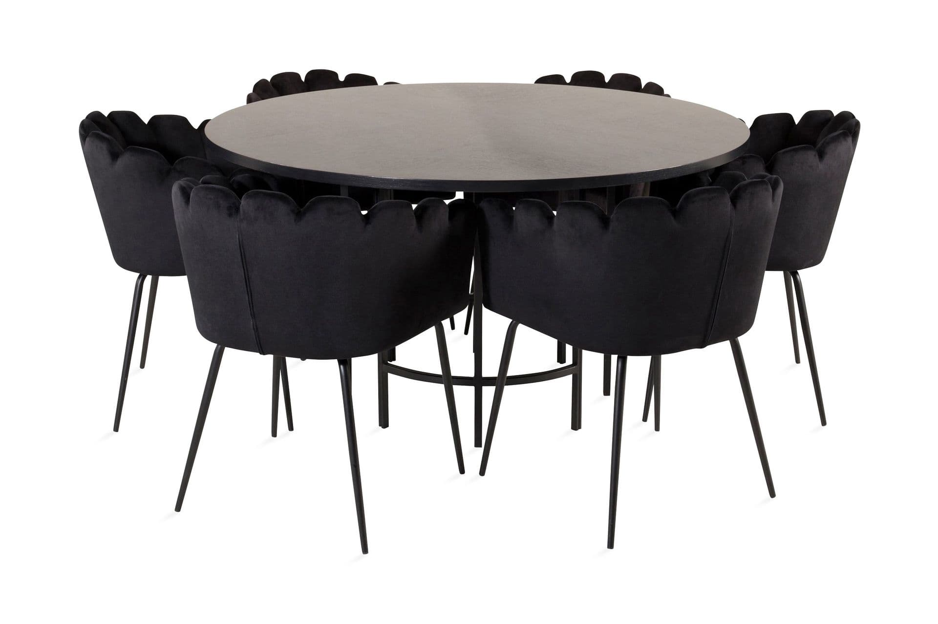 Furniture Fashion Ruokailuryhmä Copenhagen + 6 Limhamn Tuolia Musta