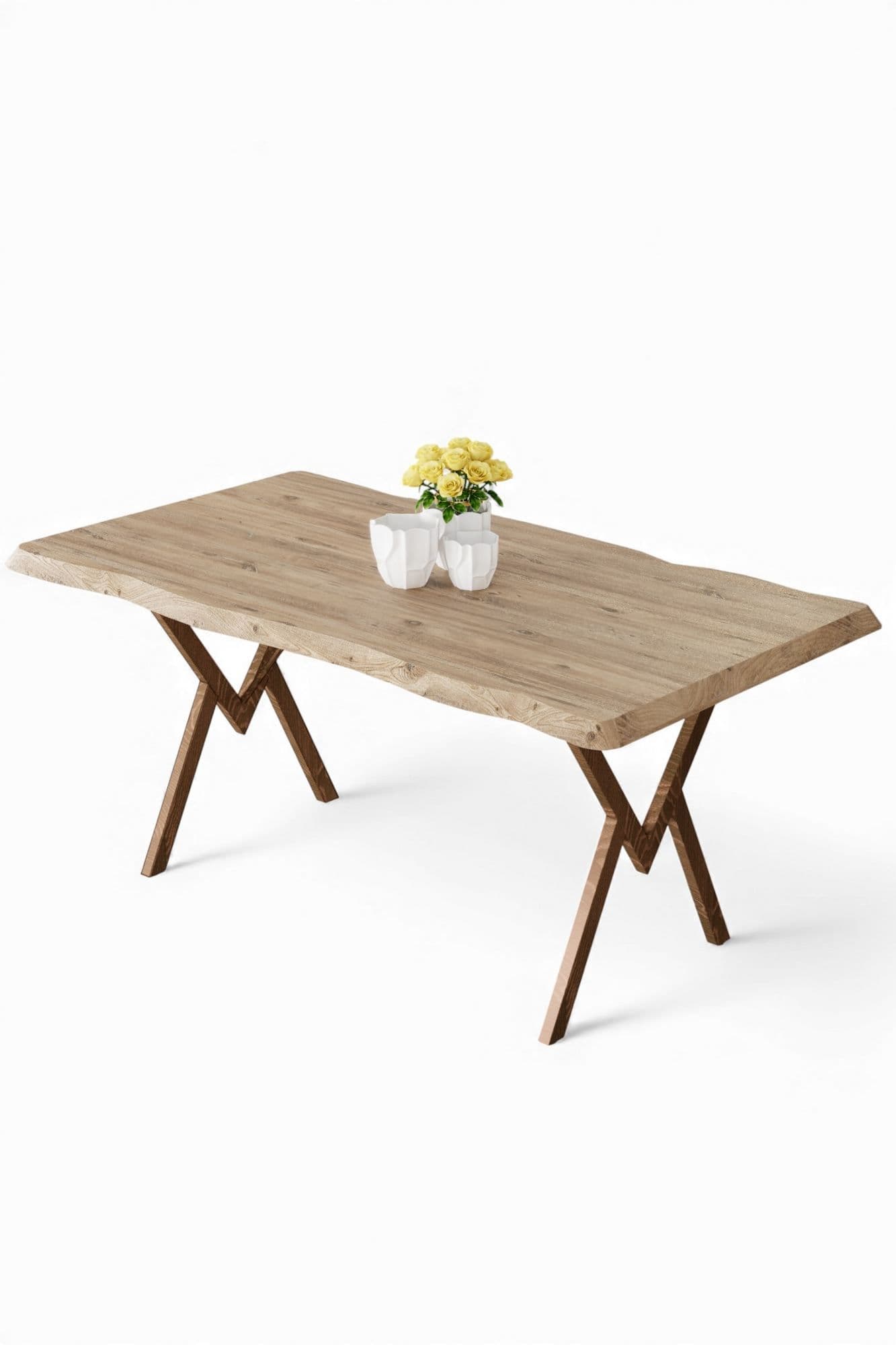 Ruokapöytä Hanah Home Akort (130 x 73 x 80 cm) Atlantin mänty ruskea