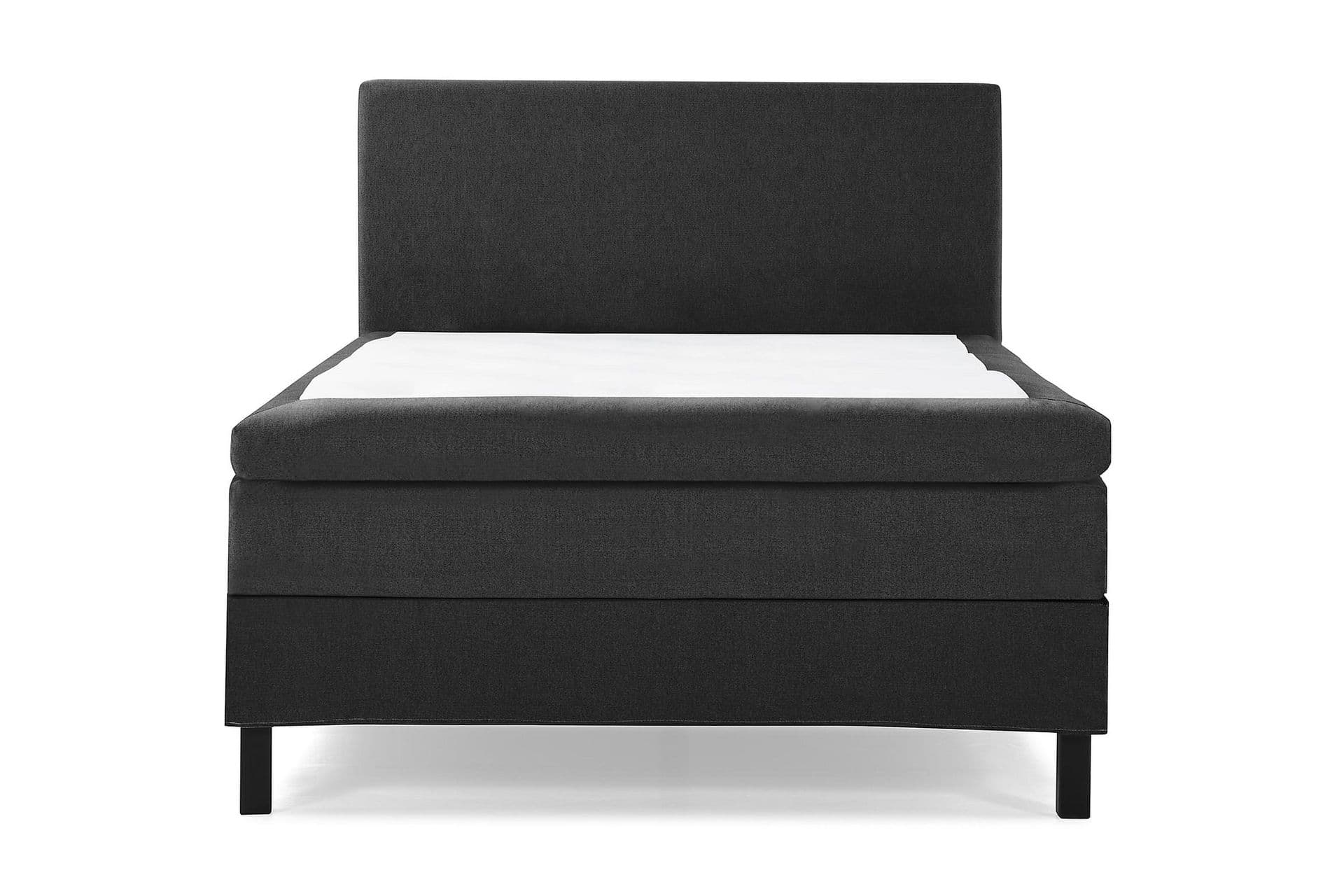 Bedly Sänkypaketti Lucky 140x200 Sileä Sängynpääty Musta/Harmaa