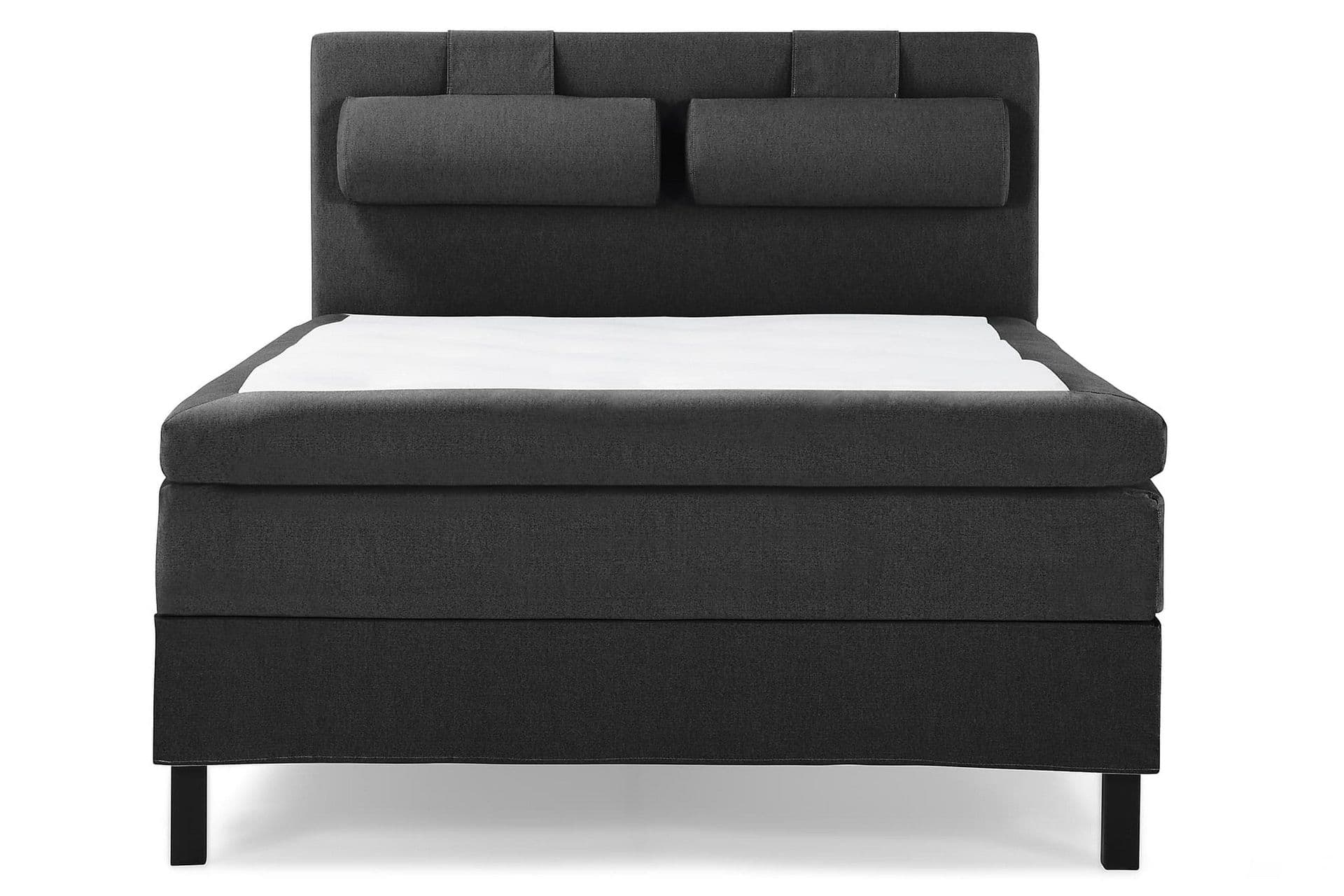 Bedly Sänkypaketti Lucky 140x200 Sileä Sängynpääty Musta/Harmaa