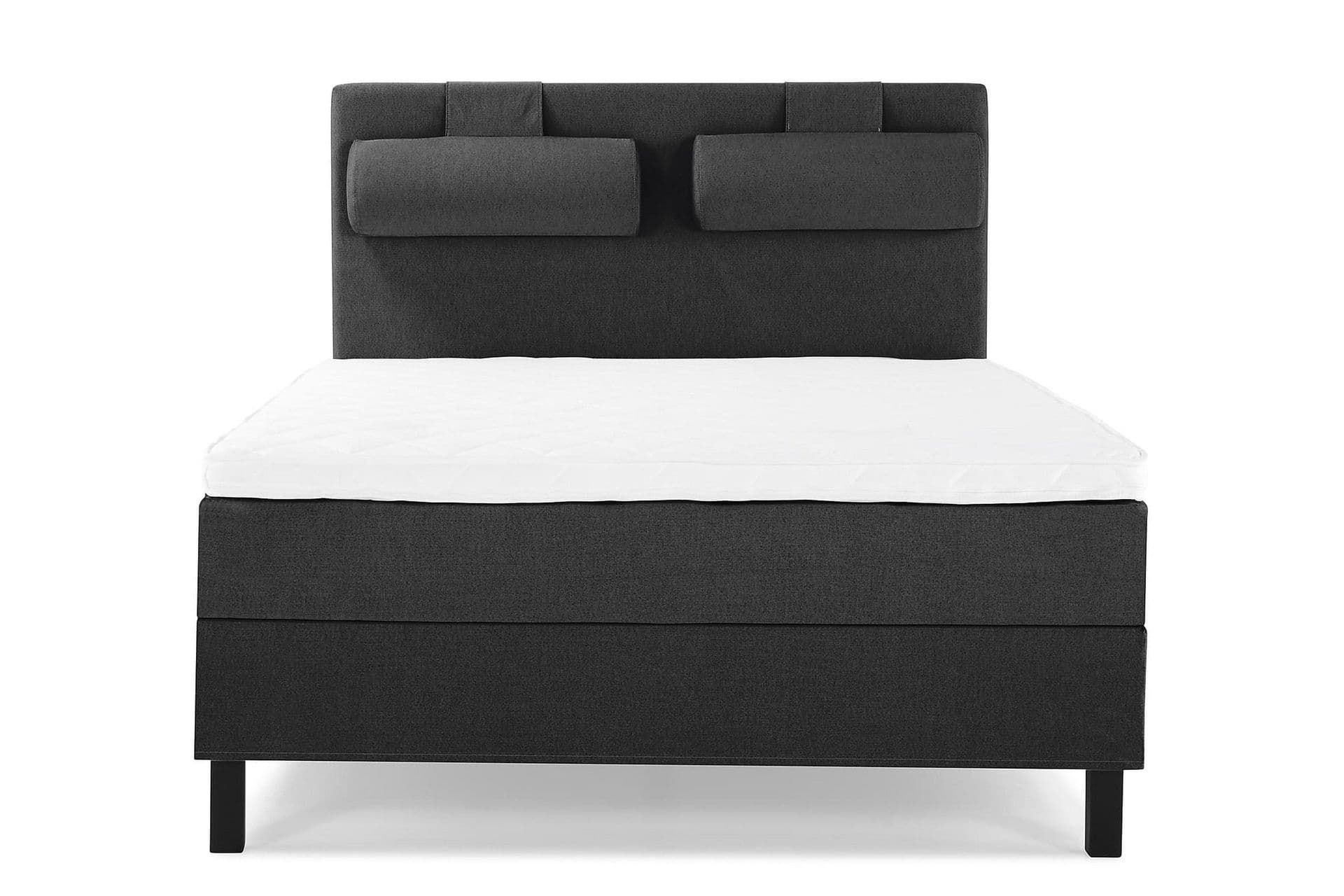 Bedly Sänkypaketti Lucky 140x200 Sileä Sängynpääty Musta/Harmaa