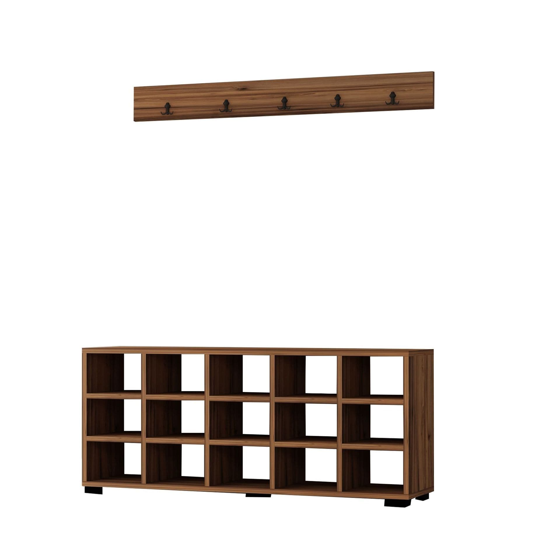 Kenkäkaappi Homitis Talu (120 x 51,6 x 29,6 cm) Pähkinä
