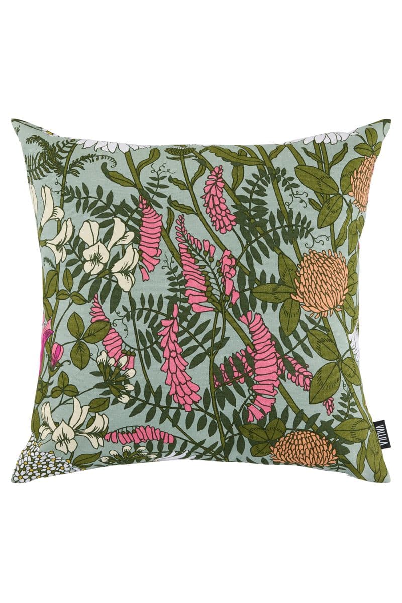 Vallila Koristetyynynpäällinen Ahomaa 43x43cm Vihreä-Pinkki