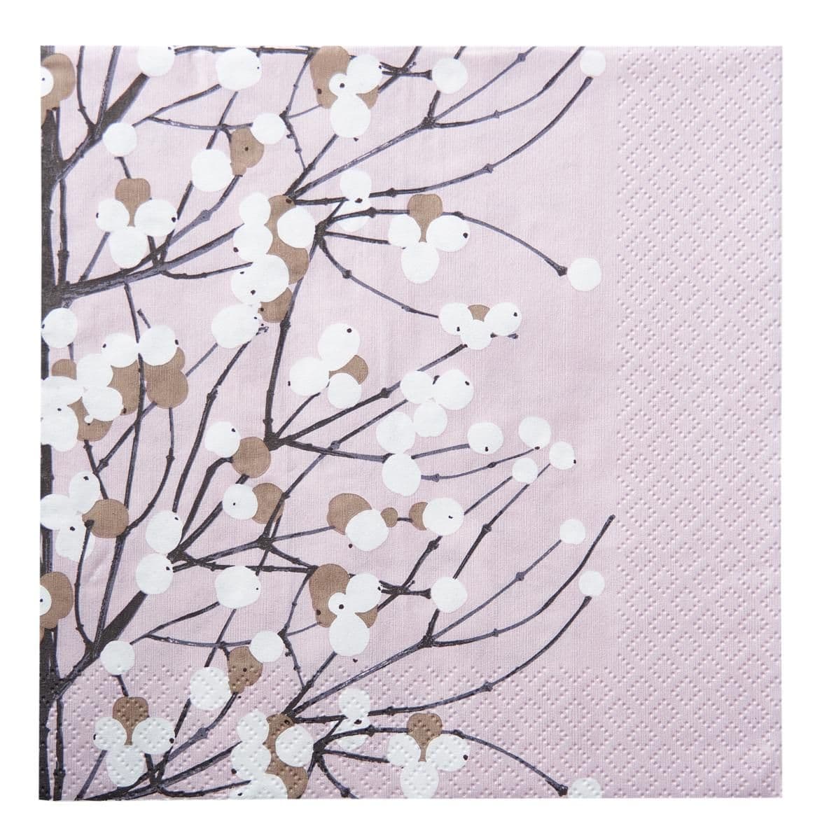 Marimekko Lautasliina Lumimarja Roosa 20KPL/24CM
