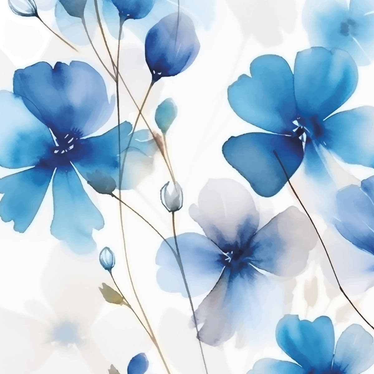 Paper+design Lautasliina Everbloom Blue 24CM 20 kpl
