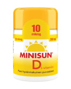 Minisun D-Vitamiini 10 mikrog 300 purutabl
