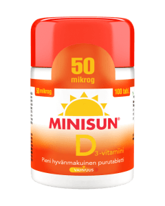Minisun D-Vitamiini 50 mikrog 100 purutabl