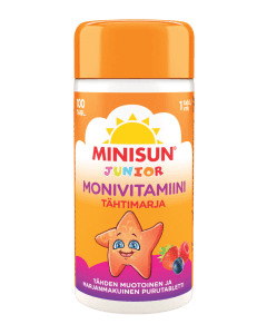 Minisun Multivitamin Junior Tähtimarja 100 purutabl