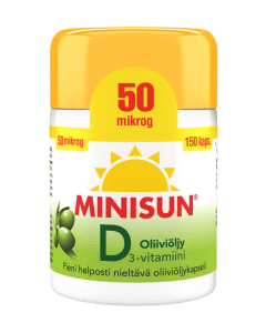 Minisun Oliiviöljykapseli 50 mikrog 150 kpl