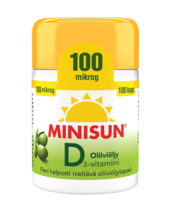 Minisun Oliiviöljykapseli 100 mikrog 100 kpl