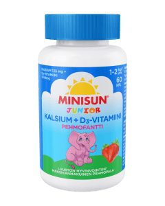 Minisun Pehmofantti Luusto Junior Kalsium+D-vitamiini 60 kpl pehmeä pureskelta