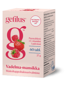 Gefilus Vadelma-mansikka purutabletti 60 kpl