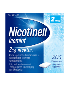 Nicotinell Icemint 2 mg 204 kpl lääkepurukumi