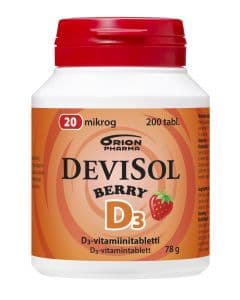 Devisol Berry 20 mikrog 200 kpl imeskelytabletti