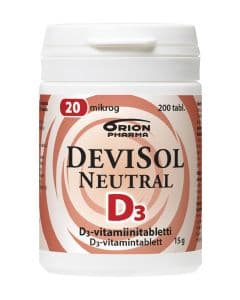 Devisol Neutral 20 mikrog nieltävä 200 tabl
