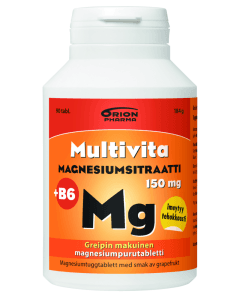 Multivita Magnesiumsitraatti+B6 greippi 150mg 90 purutabl