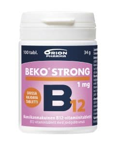 Beko Strong B12-vitamiini 1mg 100 purutabletti mansikka